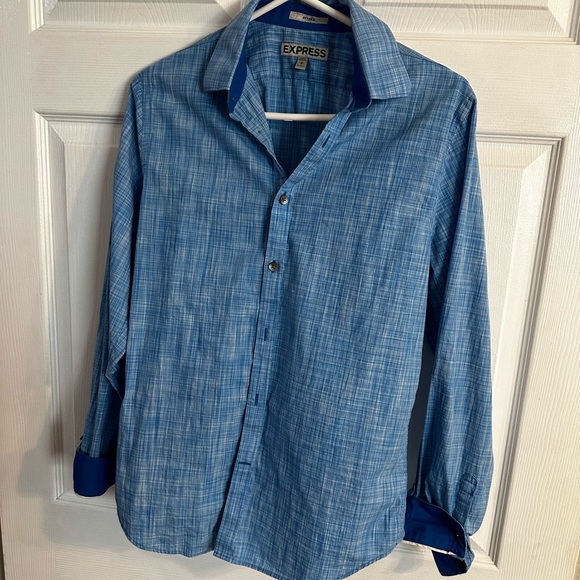 Express Men’s Fitted Button Down Shirt - Picture 3 of 3